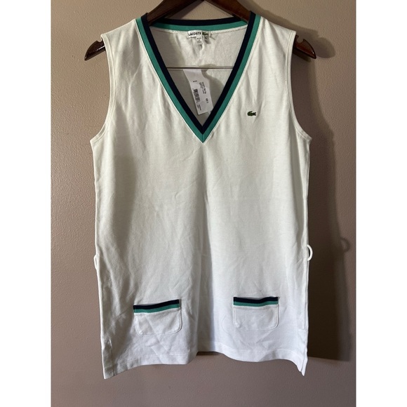 Lacoste White Top with Green Accents nwt - Picture 1 of 3